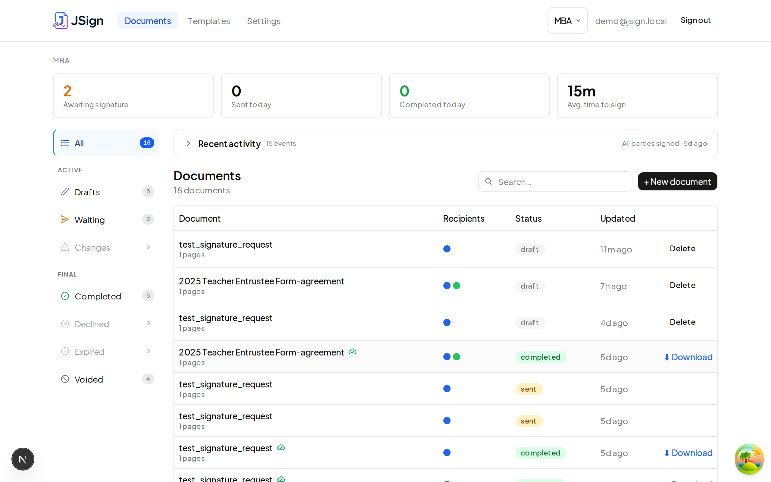 New-document wizard — desktop